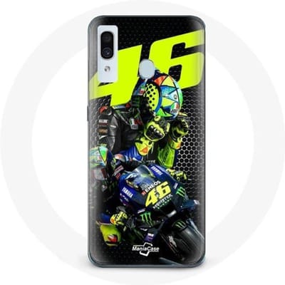 Coque pour Samsung Galaxy A20 Valentino Rossi motoGP 46 Pilote de vitesse