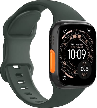 Horloge Band Geschikt voor Apple Watch Ultra 1, 2, 3 (49 mm) Bandje Siliconen Verstelbaar - Grijs
