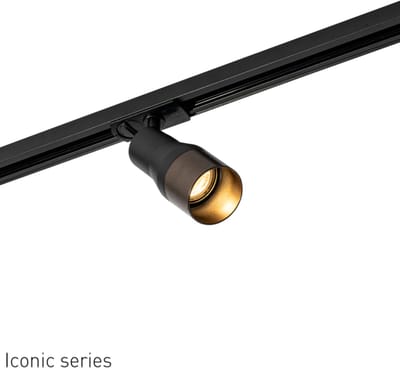 QAZQA iconic kohua - Moderne Spot railsysteem verlichting, railverlichting geschikt voor led - 1 lichts - L 6 cm - Zwart - Woonkamer | Slaapkamer | Keuken