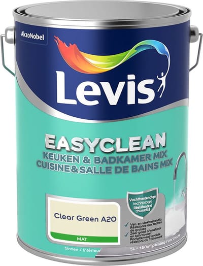 Levis - Easyclean Keuken & Badkamer Mix - Clear Green A20 - Mengverf - 5 L