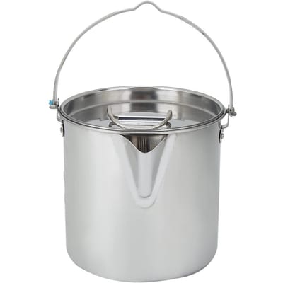 1,2L Buiten Draagbaar Kamperen Wandelen Roestvrij Staal Hangende Waterpot Waterkoker Koffiepot Keukengerei gray