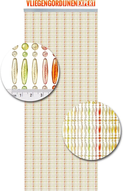 vliegengordijnenexpert Kralen vliegengordijn Kleurenmix recht 90x210 cm