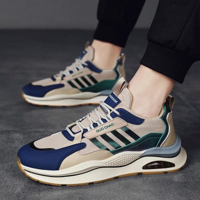 Casual Schoenen Reizen Mannen 'S Nieuw Lente Sport Trendy Schoenen Ademend Mesh Dikke Zool Mode Mannen 'S Schoenen Verhogen 44 beige