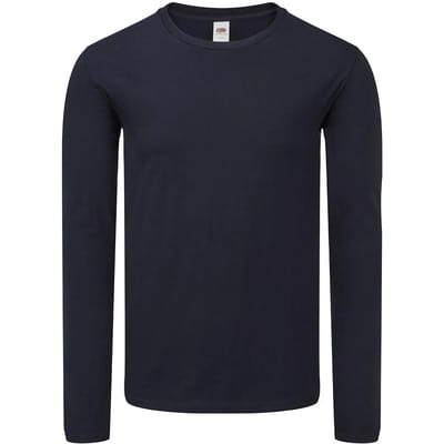 klassieke lange mouwen T-shirt Fruit of the Loom Iconic 150