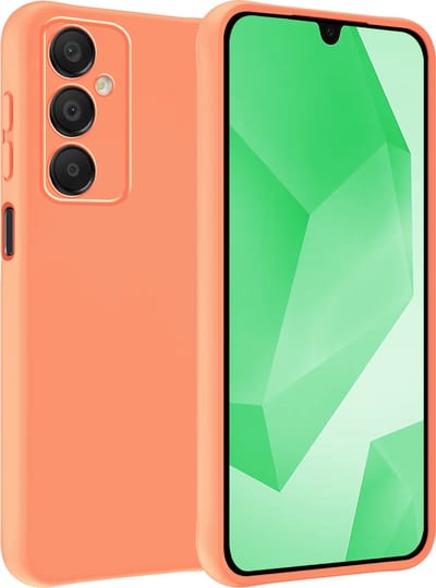 Hoesje Geschikt voor Samsung Galaxy A16 - Sterk & Shockproof - Hoes Cover - Siliconen Case - Perzik