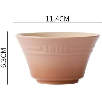 300ML 4.5 Inch Regenboog Verloop Kleur Borden Fruitkom Servies Ramen Kommen Keuken Dessert Salade Gestoomde Ei Kom Servies beige