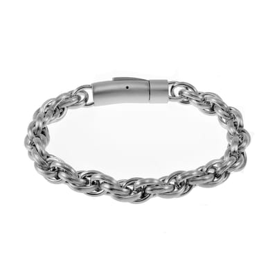 19mm Gevlochten Armband Heren - Stalen Zilverkleur - Schakelarmband