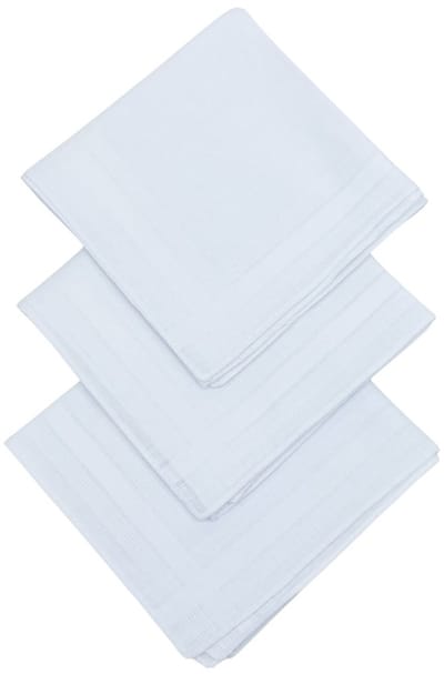 D&L Dames Zakdoeken - Wit - 29 x 29cm - 12 Stuks - 100% Katoen Gesatineerd