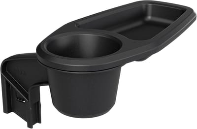 Kinderwagen Snack Tray - Eetplankje Kinderwagen - Onderweg Eten - Eenvoudige Klik Installatie - One-Size - Zwart