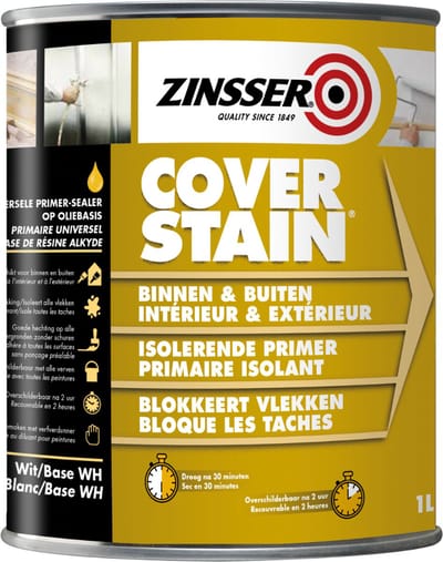 Zinsser Cover Stain 1 liter - Hechtprimer & Houtsealer