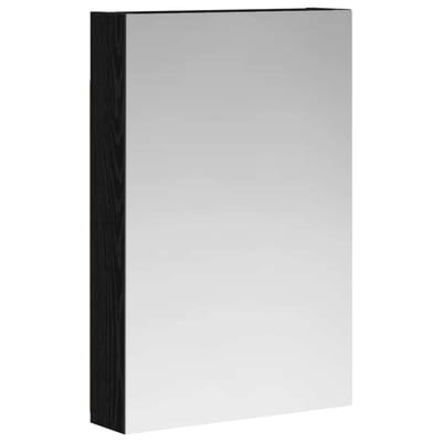 vidaXL - Badkamerspiegelkast - Zwart - Eiken - 40 - x - 10,5 - x - 60,5 - cm