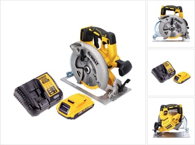 DeWalt DCS 570 D1 accu-handcirkelzaag 18 V 184 mm borstelloos + 1x accu 2,0 Ah + oplader