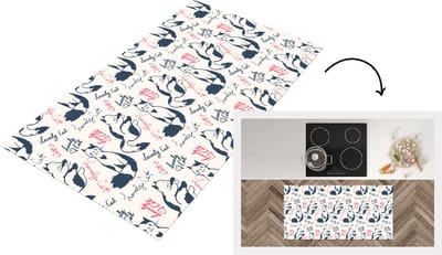 Keukenloper - Loper keuken - Patronen - Kat - Quote - 120x60 cm - Keukenloper vinyl