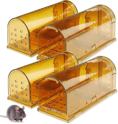 Herbruikbare Muizenval voor Dieren, 4-delig Niveau, Levende Knaagdier Vanger, Eenvoudige en Milieuvriendelijke Oplossing
