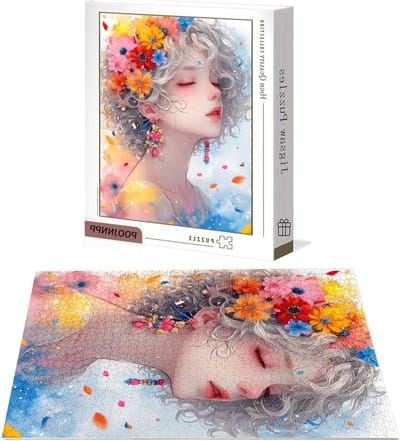 Bloem Puzzel - Legpuzzel Volwassenen - Ontspanning en Decoratie - Letters op Achterkant - 1314 Stukjes - Multicolor