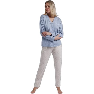 Open pyjama met lange mouwen voor dames Admas Classic You Are Enough