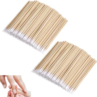 600 Stuks Puntige Wattenstaafjes - Nauwkeurige Wattenstaafjes voor Schoonmaak, Schoonheidsverzorging en Creatieve Projecten, Verpakt in Dispenser