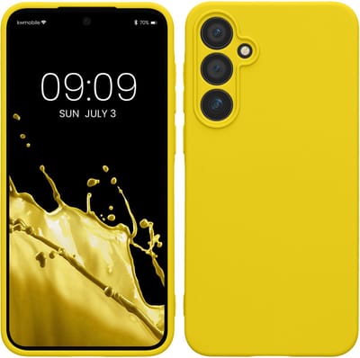 kwmobile telefoonhoesje geschikt voor Samsung Galaxy A55 5G - Hoesje voor smartphone - Precisie camera uitsnede - In stralend geel