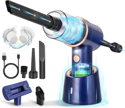 Draadloze Handstofzuiger | 3-in-1 Mini Stofzuiger voor Huisdieren en Auto | Oplaadbare en Compacte Stofzuiger