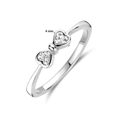 Zilveren Gerhodineerde Strik Ring met Zirkonia 1341839 – 925 Zilver