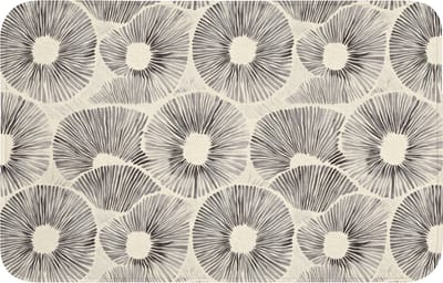 WC mat 80x50 cm - Antislip - Cirkels - Patroon - Zwart - Toiletmat - Vloermat - Douchemat - Toilet tapijt - Toiletmatten