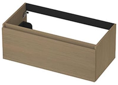 INK - Onderkast 1 Lade Greeploos met Houten Keerlijst - 900x450x350 Mm - Olijf Eiken