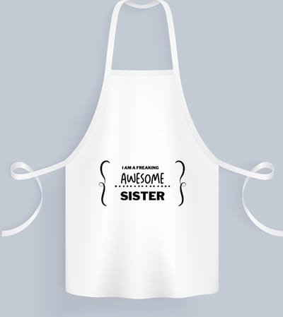 Akyol - i am a freaking awesome sister Keukenschort - Zus - geweldige zus - liefste zus - verjaardag - cadeau - kado - bedankje - geschenk - 82 bij 71 cm