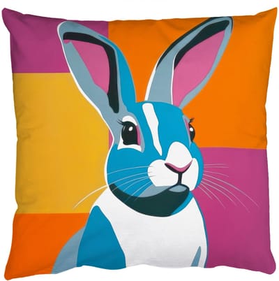 Sierkussens - Kussentjes Woonkamer - 50x50 cm - Haas - Kleurvakken - Oren - Roze