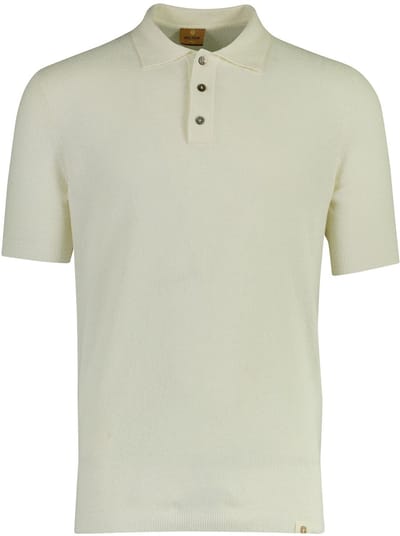 Mos Mosh poloshirt korte mouw creme