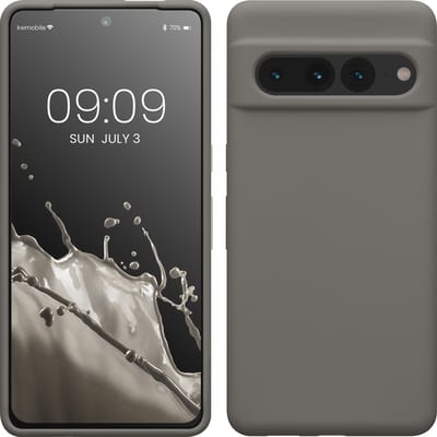 kwmobile telefoonhoesje geschikt voor Google Pixel 7 Pro - Hoesje met siliconen coating - Smartphone case in steengrijs