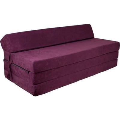 Opvouwbaar matras - Noname - 200cm x 120cm x 10cm - Paars - Wasbare hoes - 2-persoons paars