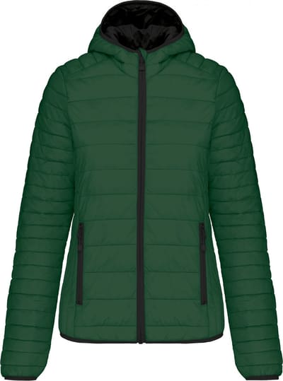 Kariban Ladies' lightweight hooded padded jacket K6111 - Forest Green - M