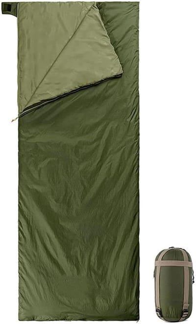 Lichtgewicht Slaapzak - Outdoor Slaapzak - Kamperen Festivals - Waterafstotend Nylon - 190x75cm - Groen