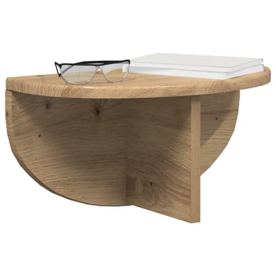 vidaXL - Wandplank - Muurmontage - Artisan - Eiken - 38 - x - 19 - x - 19 - cm
