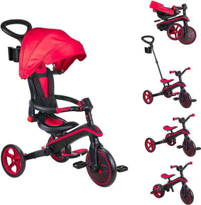 4-in-1 Driewieler Loopfiets - Opvouwbaar en Verstelbaar voor Peuters en Kleuters (10M - 5 Jaar)
