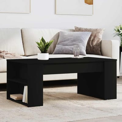 vidaXL - Salontafel - 102x50x45 - cm - bewerkt - hout - zwart
