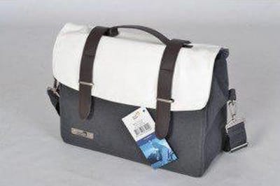 New Looxs Bolzano Canvas/Leer - Enkele Fietstas / Schoudertas - Afneembaar - 13 Liter - Antraciets/Wit
