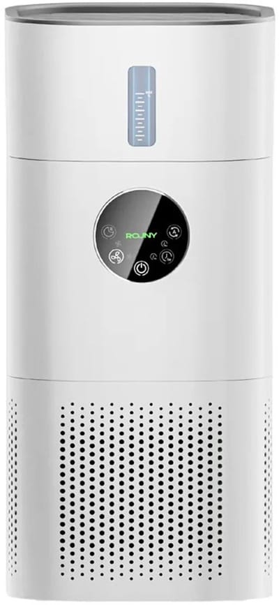 LUMÈ STORE Luchtreiniger & Luchtbevochtiger 2-in-1 – HEPA H13 Filter – Tegen Allergie, Rook & Huisdierenhaar – Stil – 35-60m – Wit