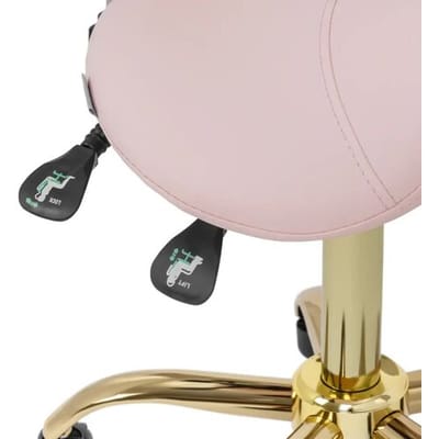 physa Zadelstoel - 51 - 65 cm - 150 kg - zachtroze/goud 10040833