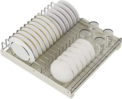 Keuken Kastorganizer - Uittrekbare Lade zonder Boren - Met Afvoerbak & Vakken