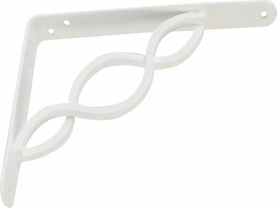 AMIG Plankdrager/steun/beugel Decoratief - metaal - wit - H150 x B125 mm - Tot 195 kg - boekenplank steunen