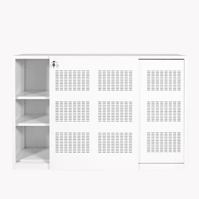 PLUS - Archiefkast met slot - Dossierkast - schuifdeurkast dubbelzijdig 180 cm
