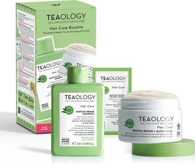 Teaology Matcha Repair Hair Care Routine Set – Intensief Herstellende Haarverzorging Met Matcha-Extract Voor Sterk, Gezond Haar – Shampoo, Haarmasker En Serum – Voedend, Verzachtend En Beschadigd Haar Herstellend – Vegan & Duurzaam