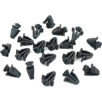 BCF464-1 20 Pièces Clip de fixation de grille de pare-chocs avant Gris foncé pour Nissan Sentra Altima Maxima Xterra D21 WD21 62318-01WOO