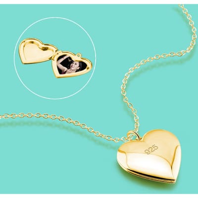Nieuwe dames 925 sterling zilveren ketting klassieke hart fotodoos hanger aanpasbare foto jubileum sieraden cadeau bijoux 66CM beige