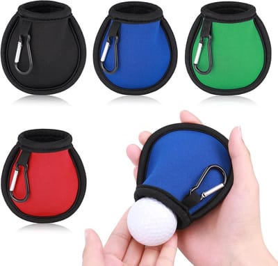 Compacte Waterdichte Golfbal Reinigingszak met Clips, Ideaal voor Golfaccessoires en Cadeaus voor Mannen, 4 Kleuren Beschikbaar