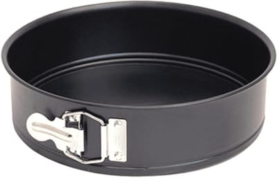 Springvorm voor heteluchtfriteuse XL XXL zwart Air Fryer Ø 18 cm x 7 cm gecoat staal - perfect voor taarten - bakvorm met antiaanbaklaag