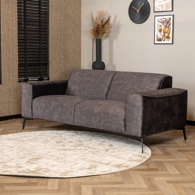 Bronx71® Velvet bank 2,5-zits Vegas antraciet