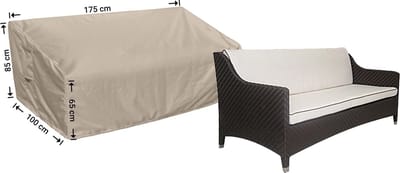 Raffles Covers Loungebank hoes - 175 x 100 H: 85 cm - RLB175shaped - Waterdicht - Ademend - UV-bestendig - Elastisch rijgkoord - Beschermhoes tuinmeubelen