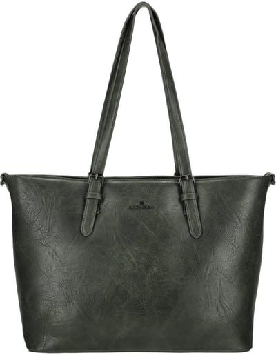 Enrico Benetti Julia shopper – 15 inch laptop – dames laptoptas - Werktas dames - 65019 – Olijf